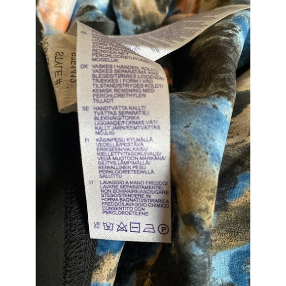 NYDJ Black Melting Ikat Twist Front Dress, Long Sleeves Women's Size 16 - Picture 12 of 13